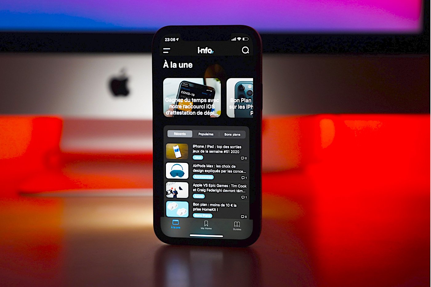 Nouvelle app i-nfo.fr vue iPhone