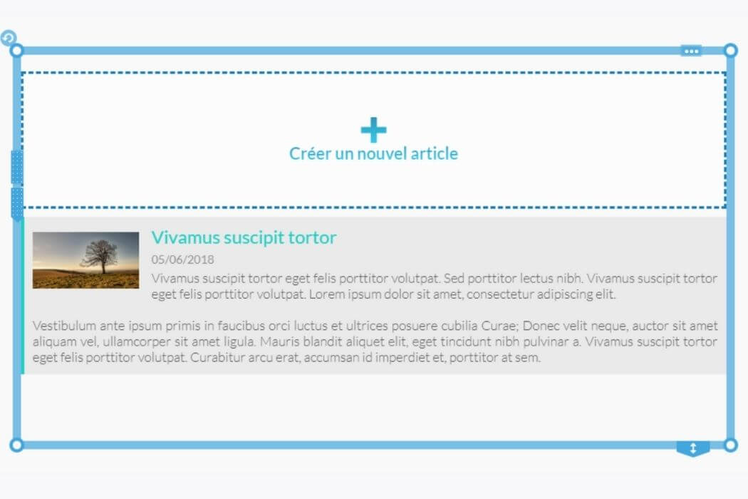 Création article de blog SiteW
