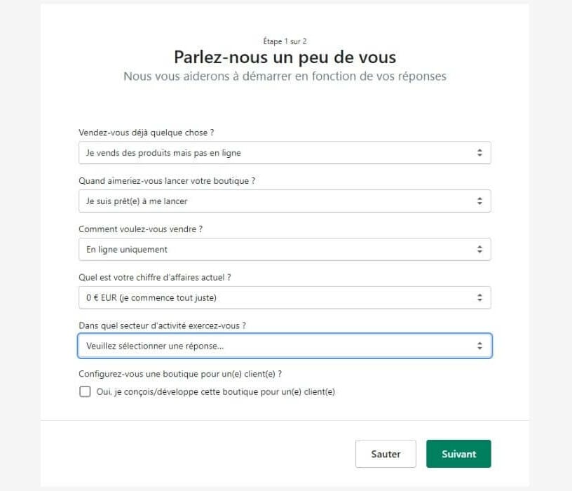 Création e-boutique Shopify