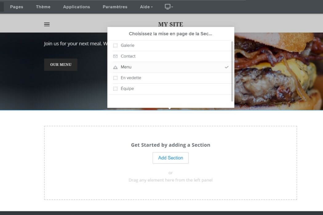Création page professionnelle Weebly