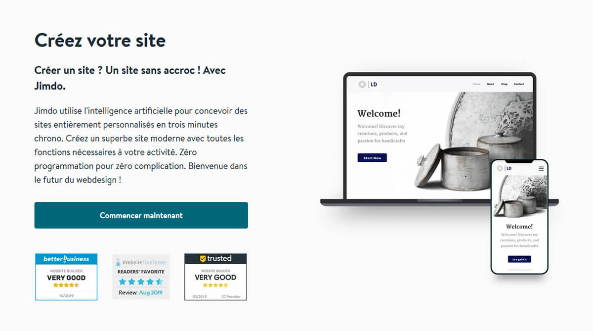 Créer blog gratuit Jimdo