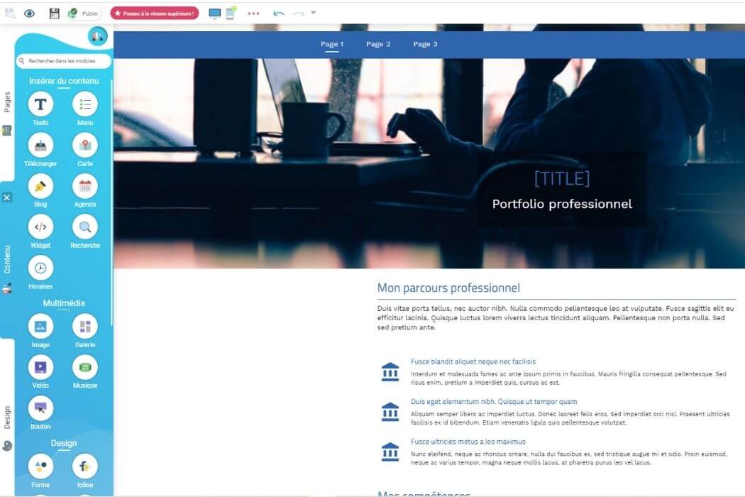 Édition de contenu SiteW