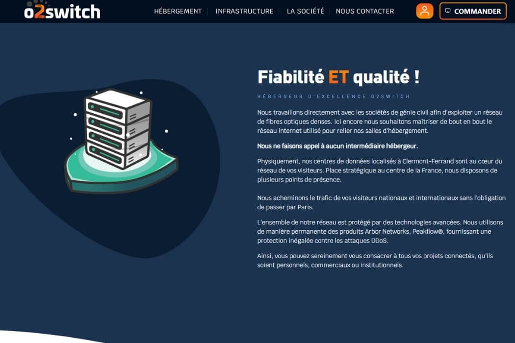 Fiabilité o2switch