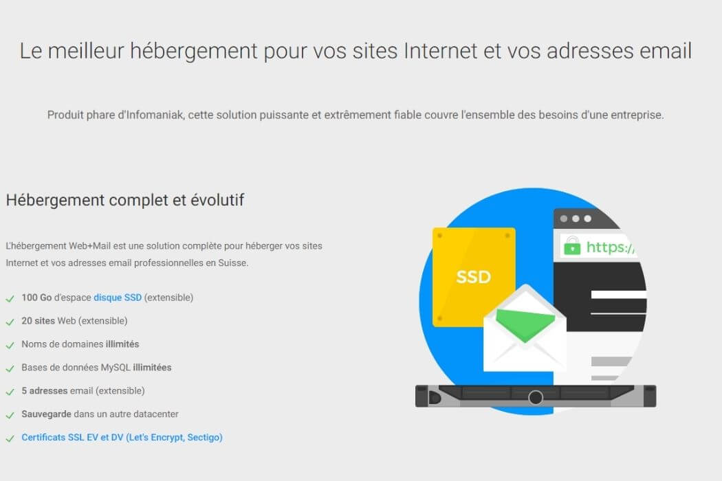 Hébergement web et mail Infomaniak