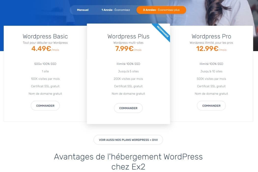Hébergements WordPress Ex2