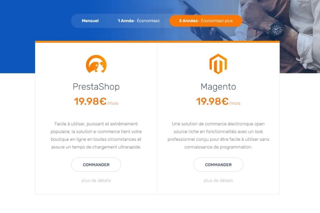 Hébergements e-commerce Ex2
