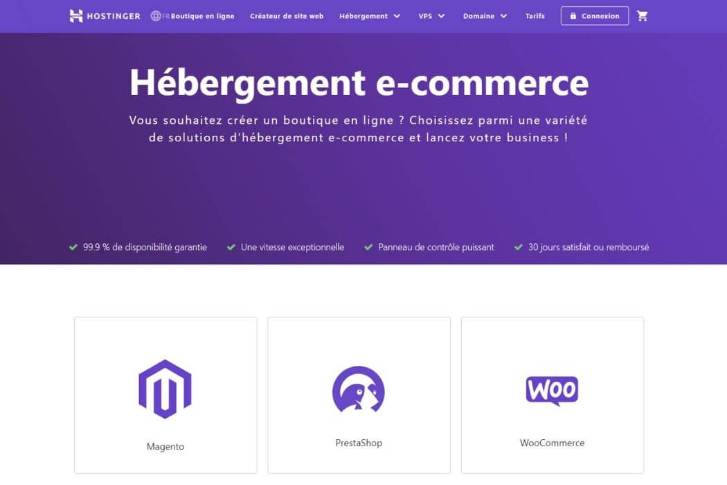 Hostinger pour PrestaShop