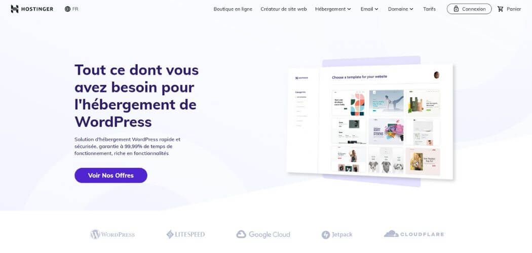 Hostinger pour WordPress et WooCommerce