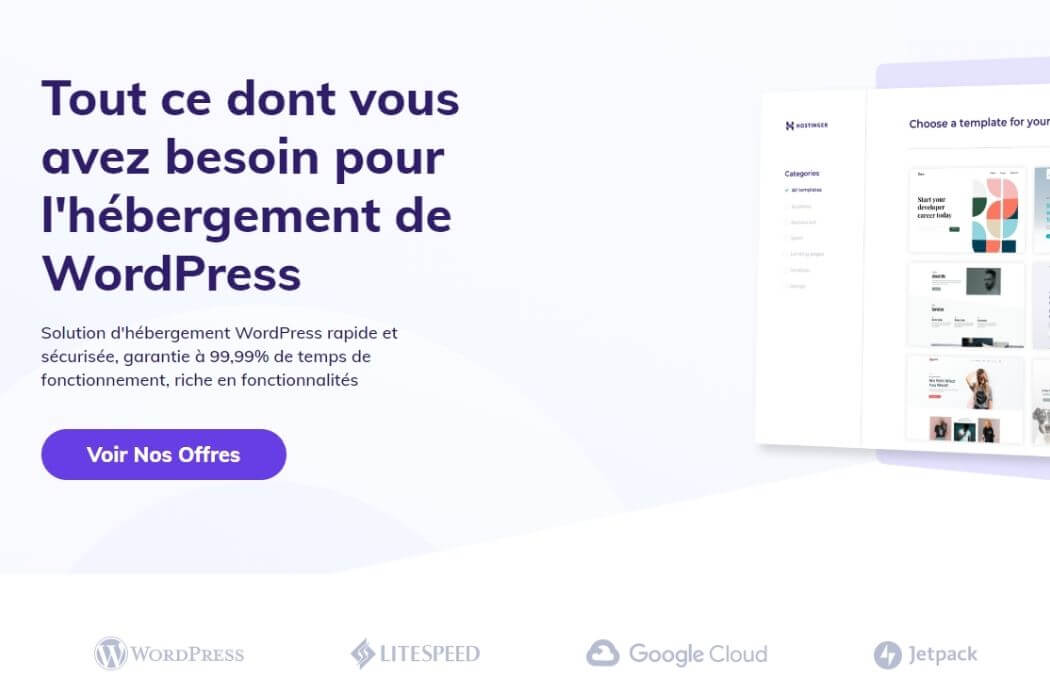 Hostinger pour WordPress