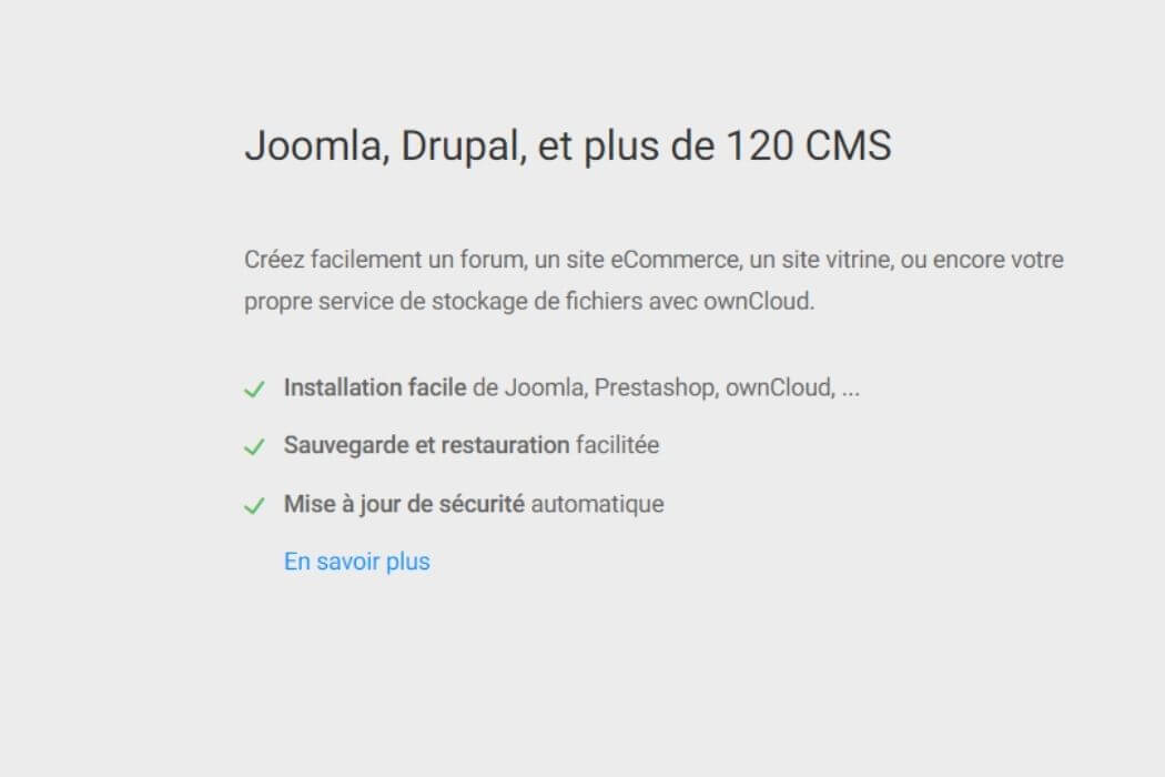 Installation de CMS avec Infomaniak