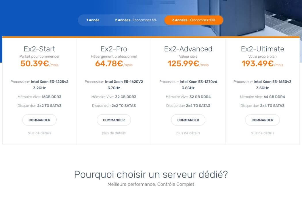 Serveurs dédiés Ex2