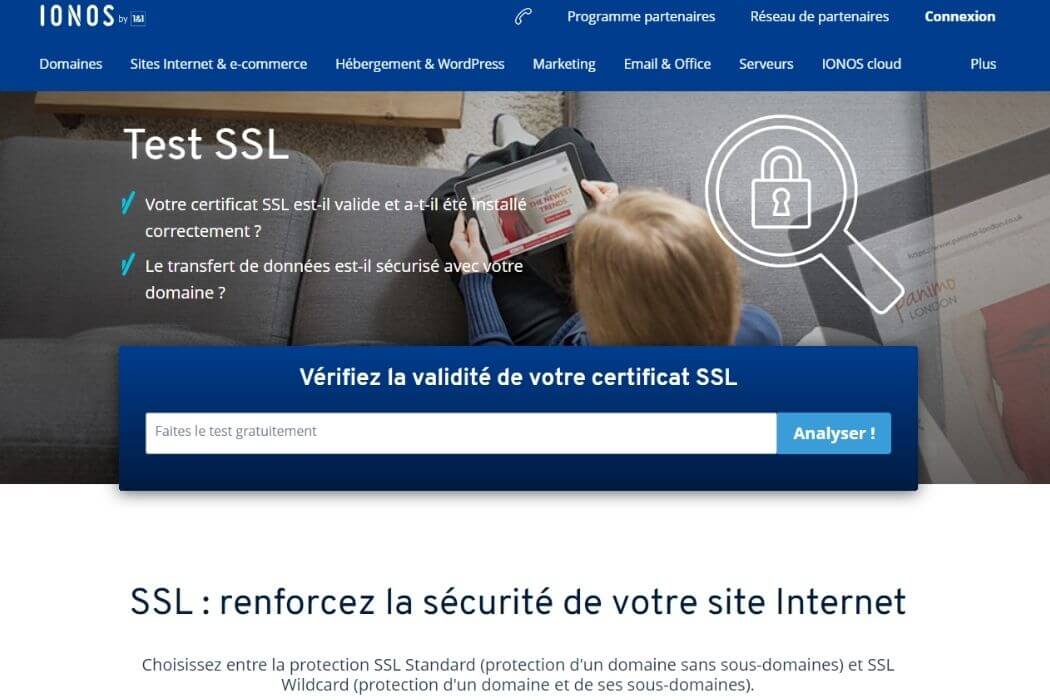 Vérification certificat SSL IONOS by 1&1