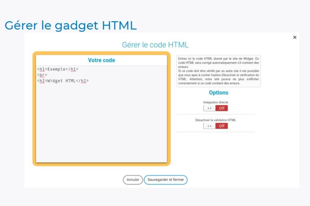 Widgets HTML SiteW