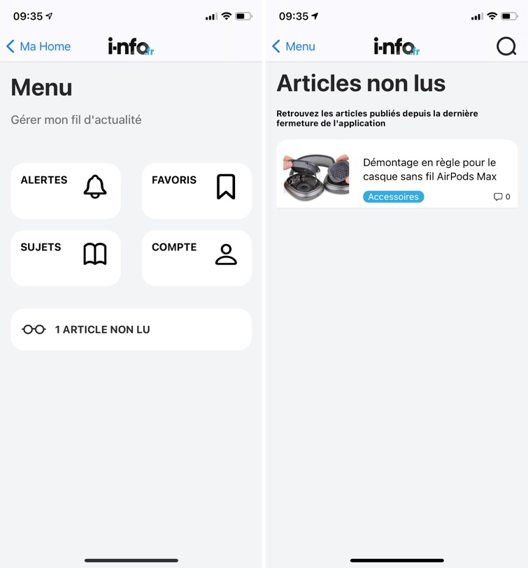 i-nfo et articles non lus