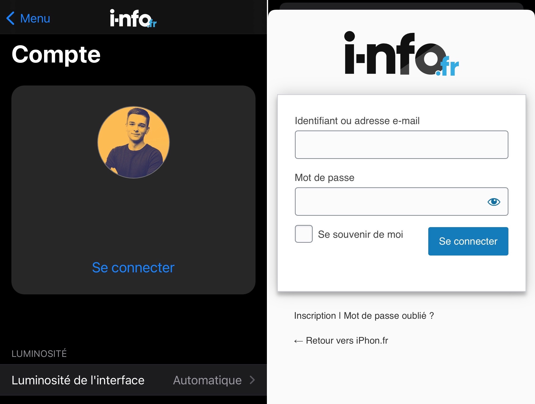 Compte nouvelle app