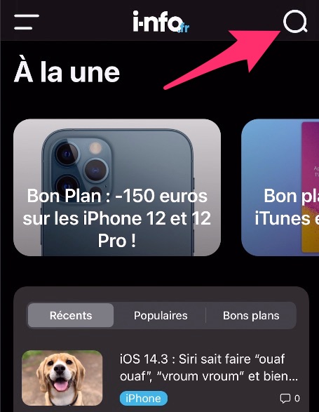 Fonction recherche générale nouvelle app
