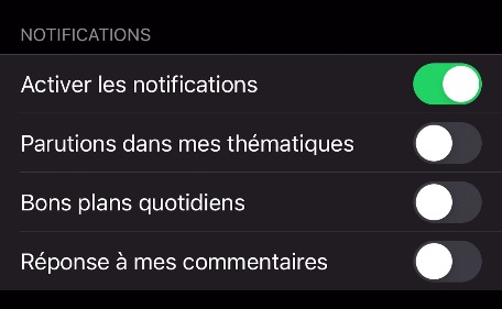 Notifications Nouvelle App