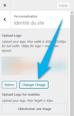 Ajout logo site WordPress