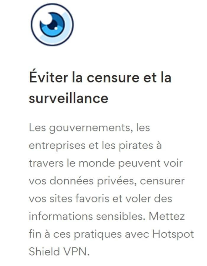 Censure avec Hotspot Shield