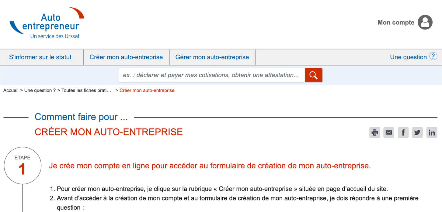 Creation entreprise