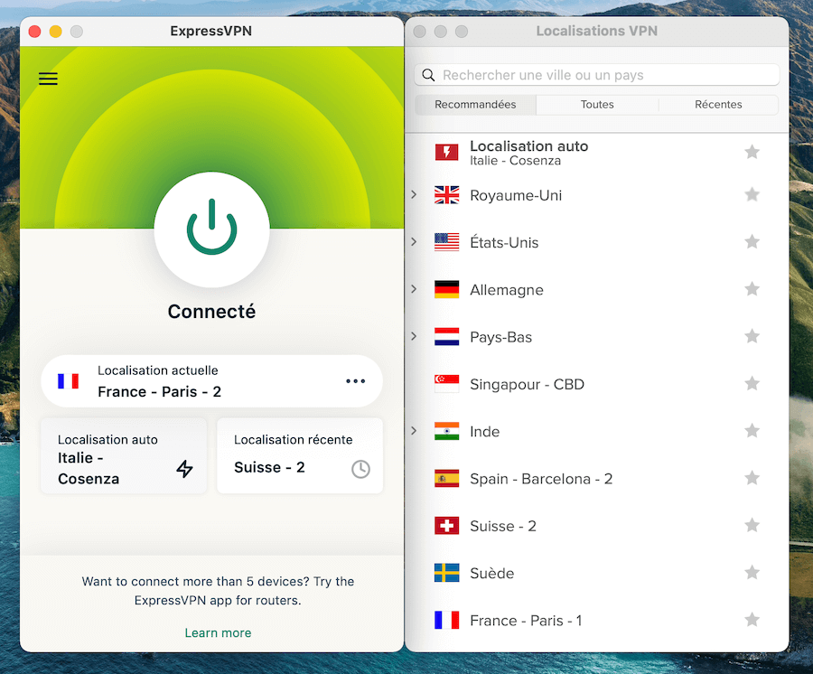 ExpressVPN-utilisation