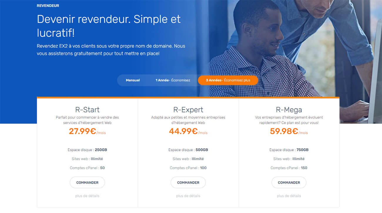 Hébergement web revendeur Ex2
