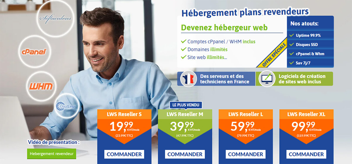 Hébergement web revendeur LWS