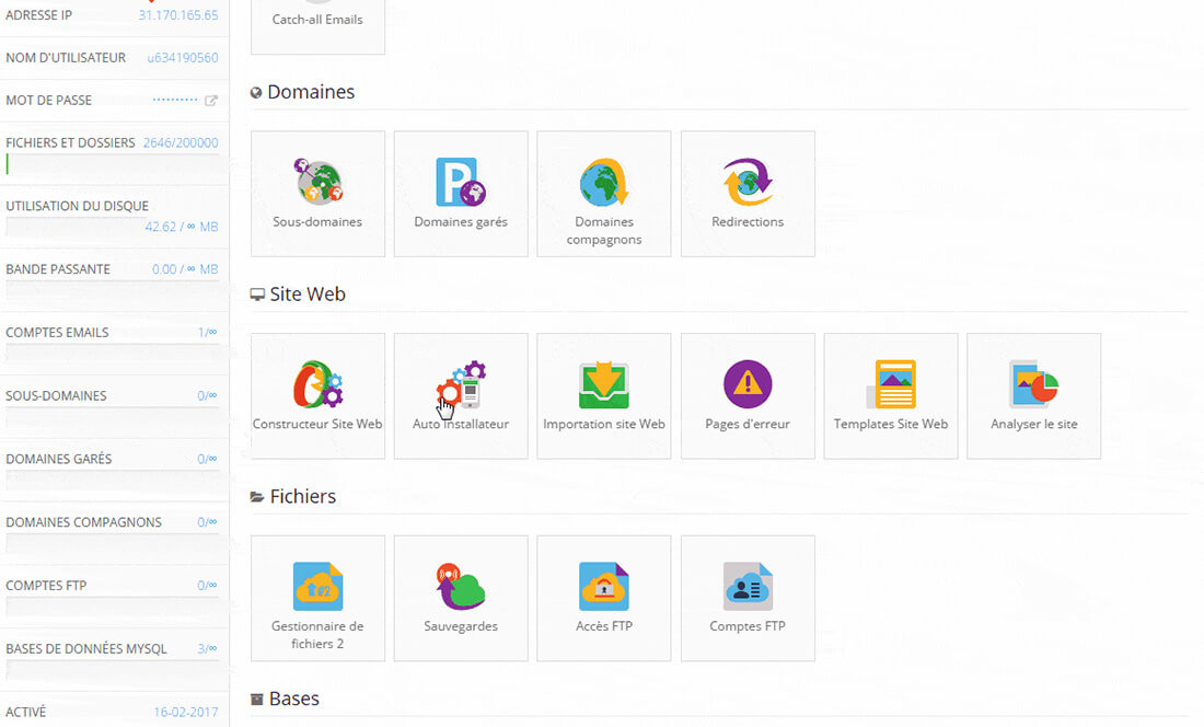 Installateur automatisé blog WordPress