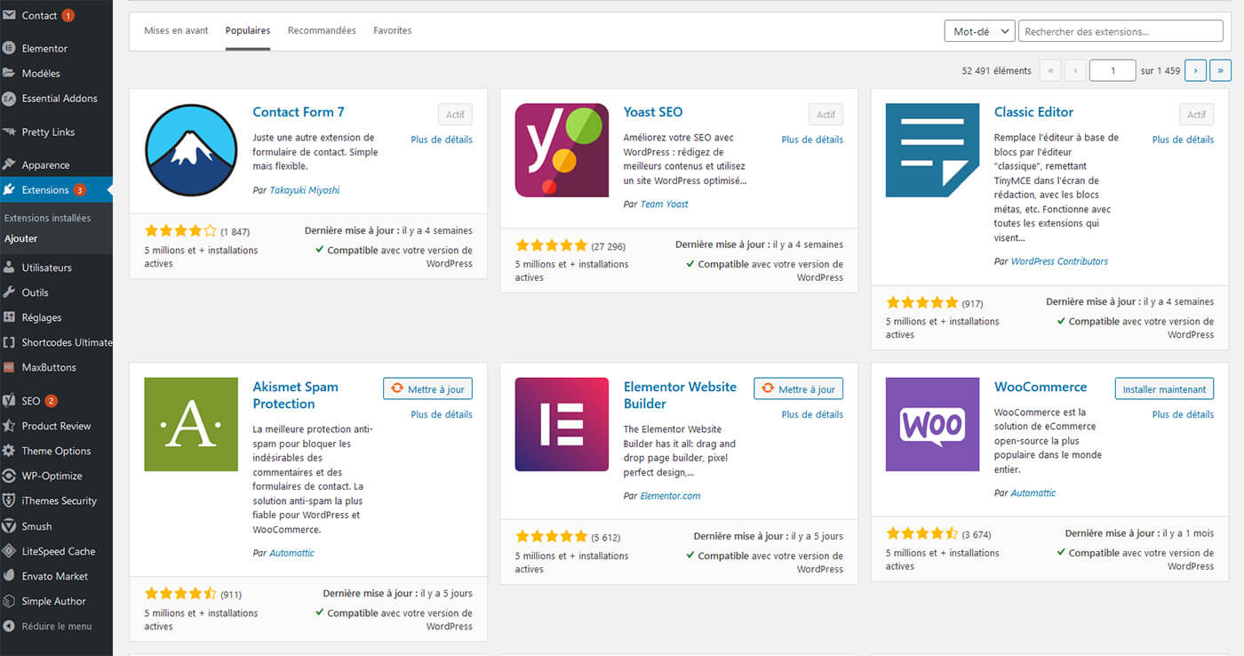 Installation Plugins WordPress
