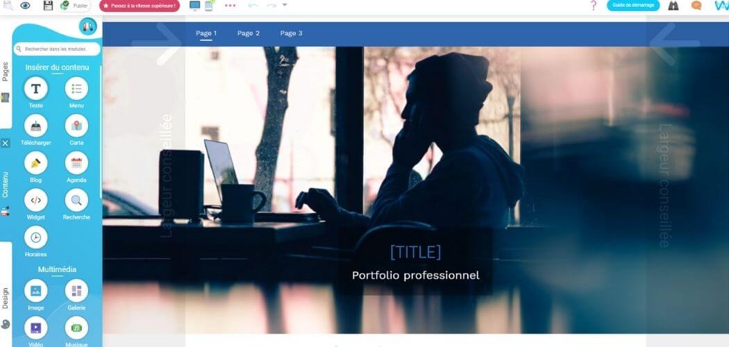 Interface d'édition SiteW