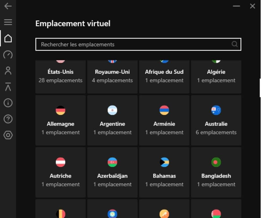 Localisations Hotspot Shield