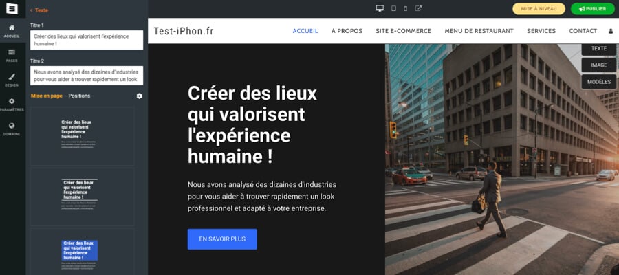 Meilleur createur Site123