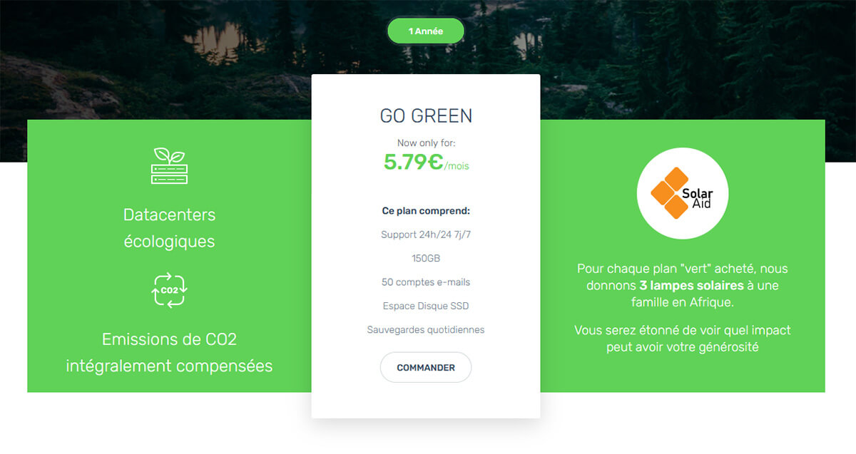 Offre hébergement vert Ex2