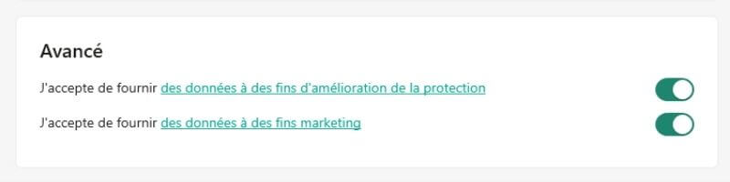 Paramètres de confidentialité Kaspersky VPN