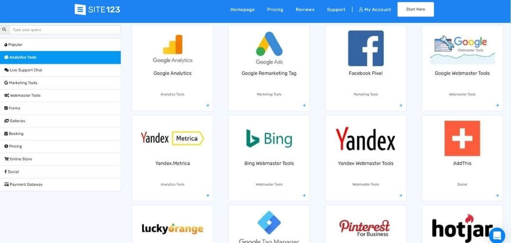 Plugins Site123