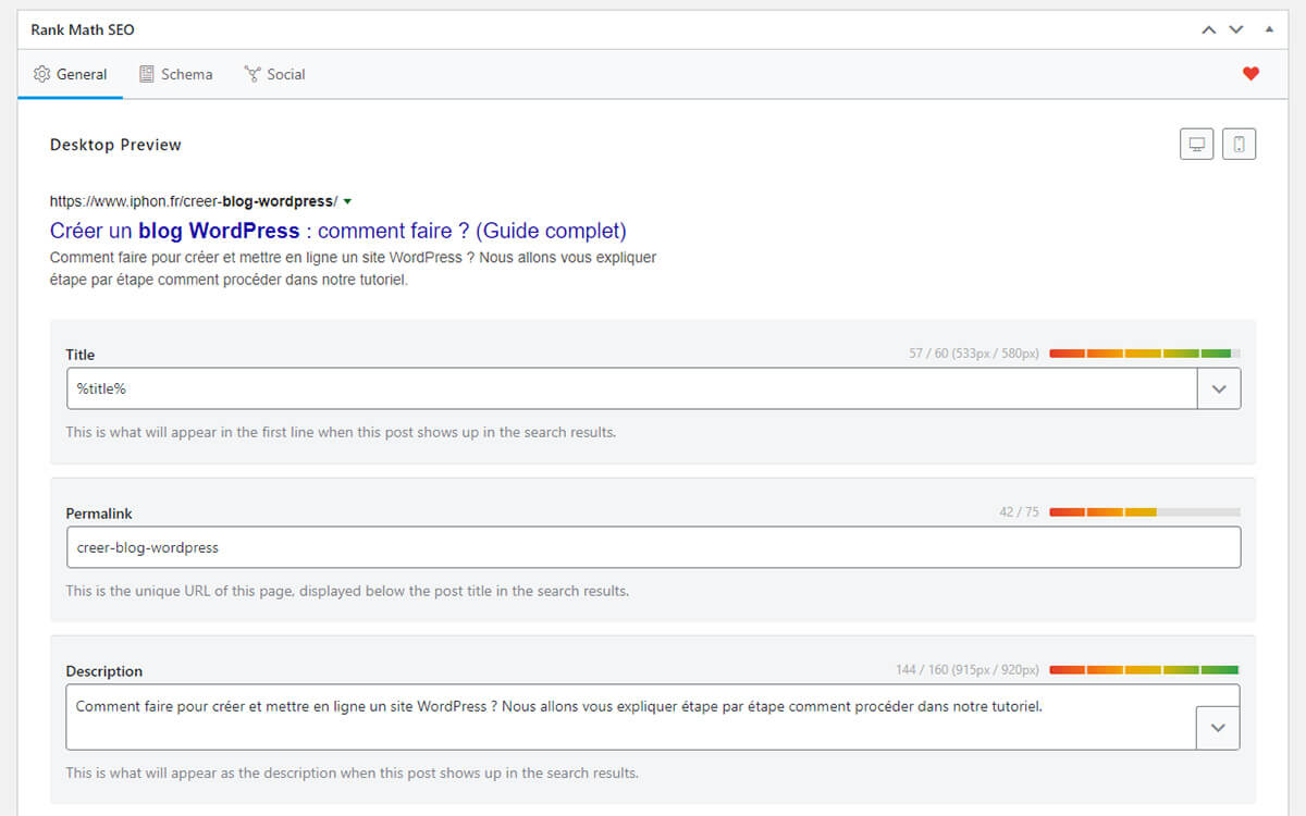Rank Math SEO Blog WordPress
