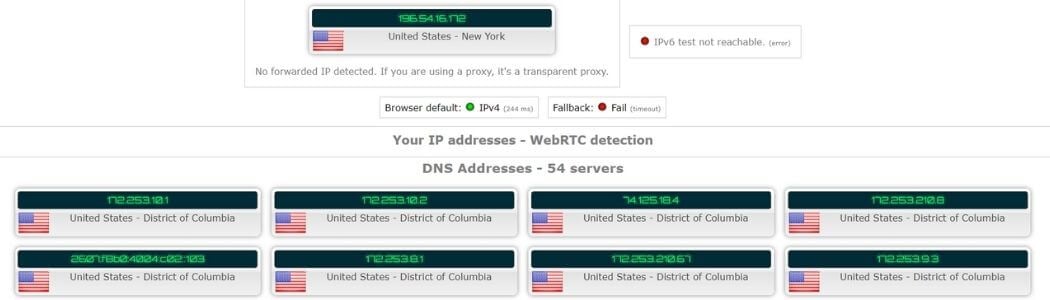 Test adresse IP avec Hotspot Shield
