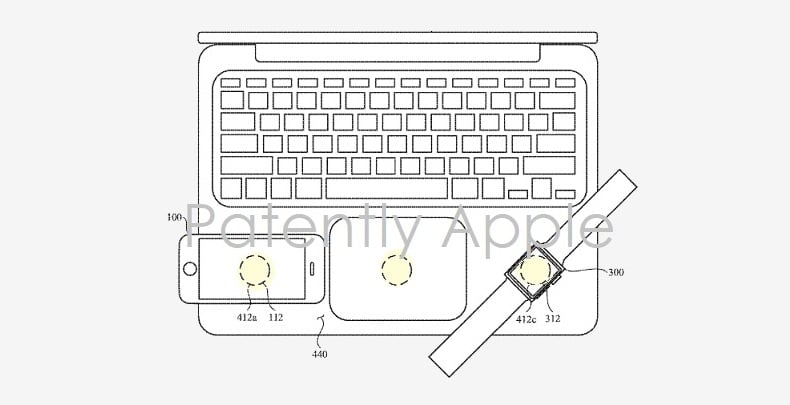 MacBook reverse wireless charging patent image