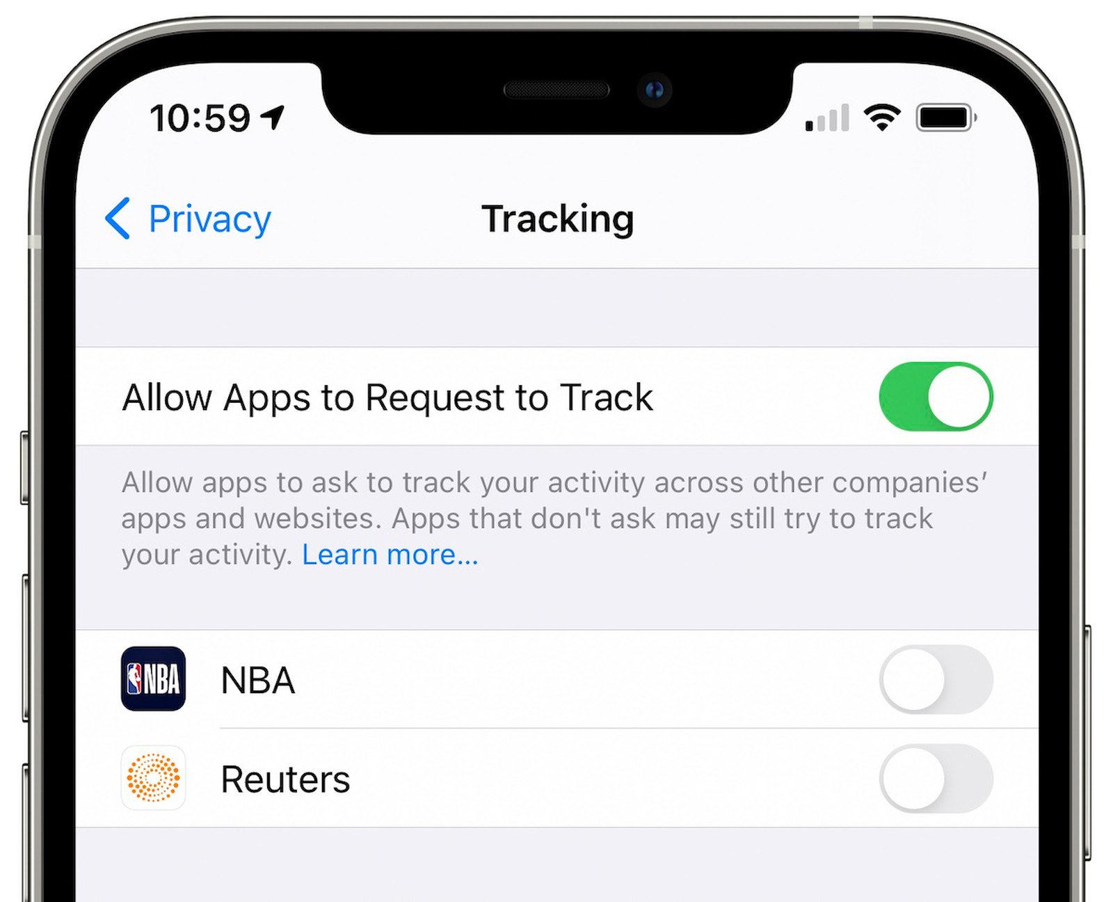 Tracking between apps on iOS