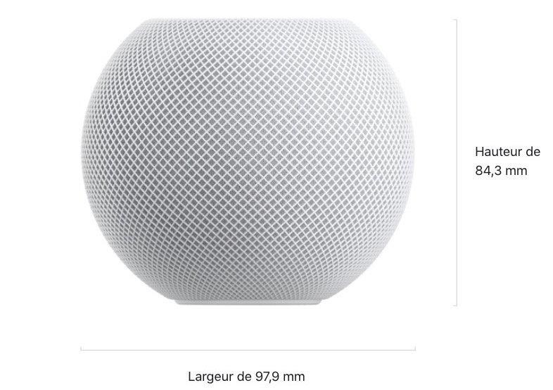 Dimensions Apple HomePod mini
