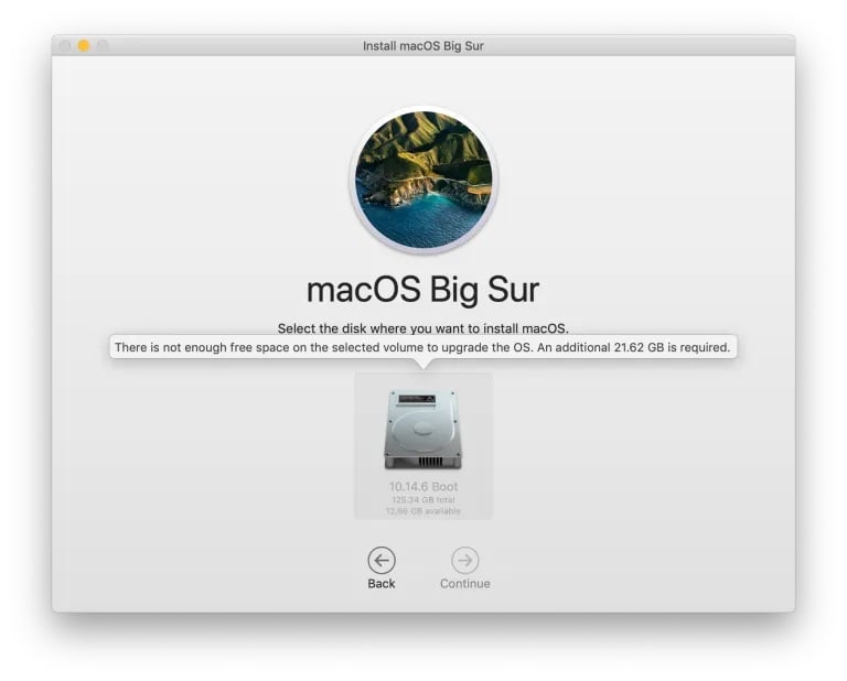 macOS Big Sur installer