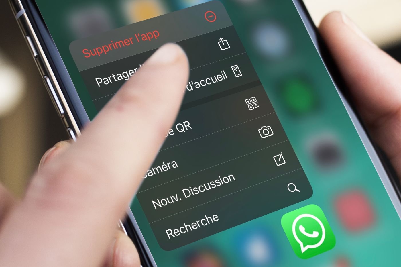 Supprimer WhatsApp iOS