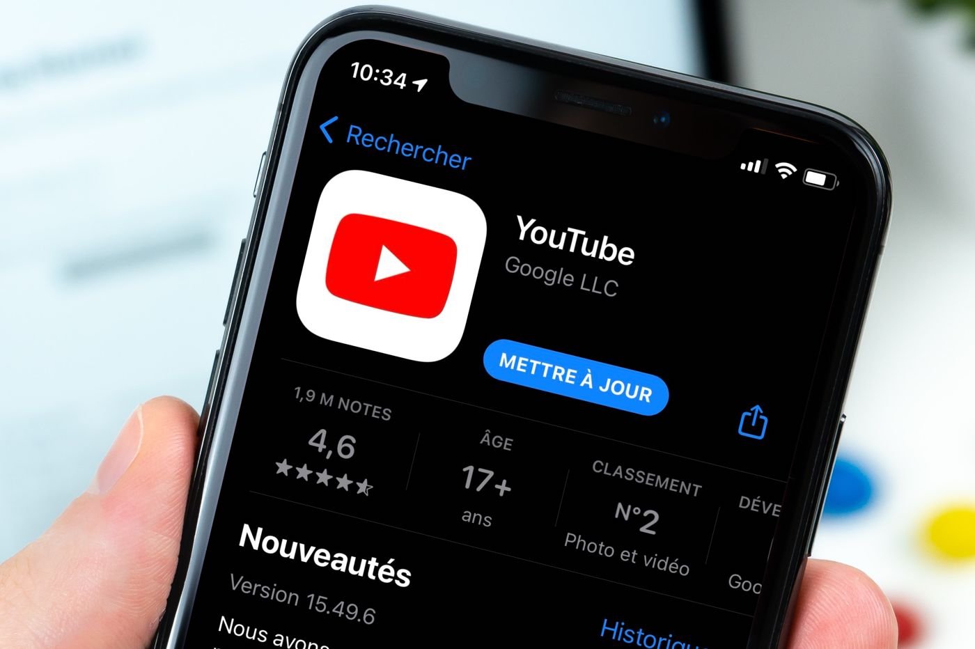 YouTube iOS app