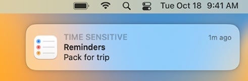 Notification macOS