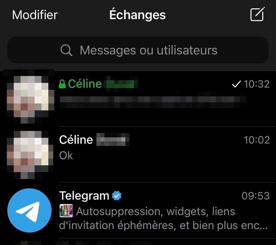 Comment chiffrer discussion Telegram