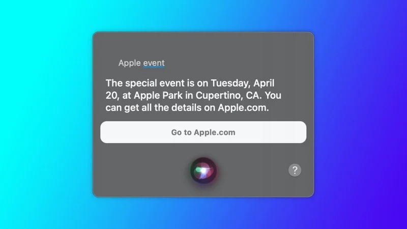 Siri Apple Event 20 avril 2021