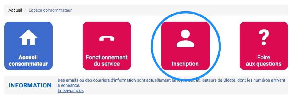 Bloctel tutoriel