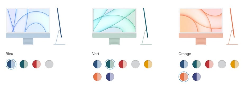 iMac choix couleurs