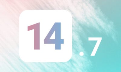 iOS 14.7 fond bleu clair