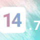 iOS 14.7 fond bleu clair